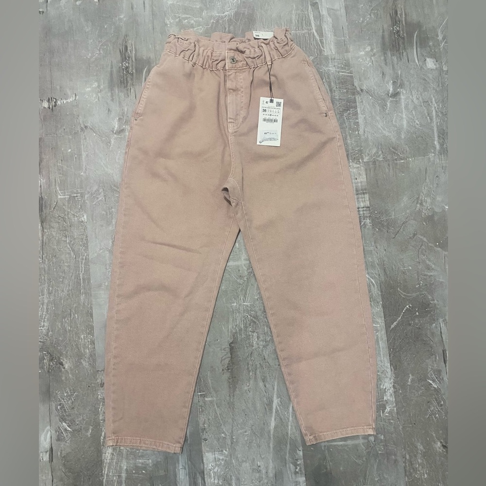 Pink Zara Paperbag Jeans (US6)